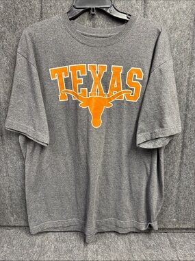 Texas Longhorn Graphic Short Sleeve Tee - Gray/Orange